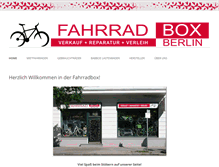 Tablet Screenshot of fahrradbox.com